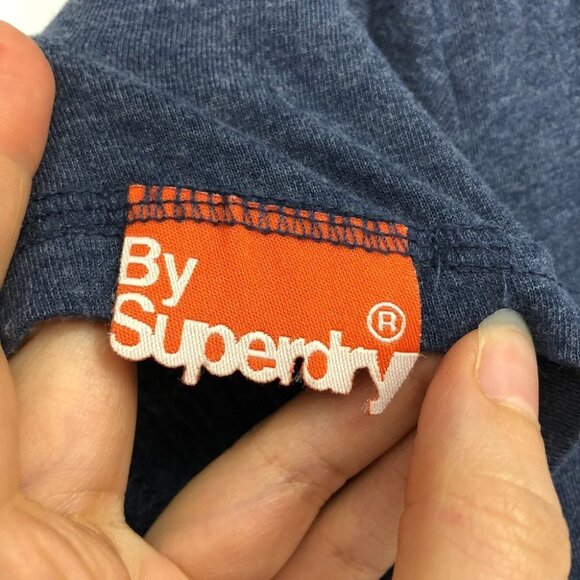 Superdry navy blue graphic logo women’s t-shirt pop of rainbow size Small - Picture 8 of 12